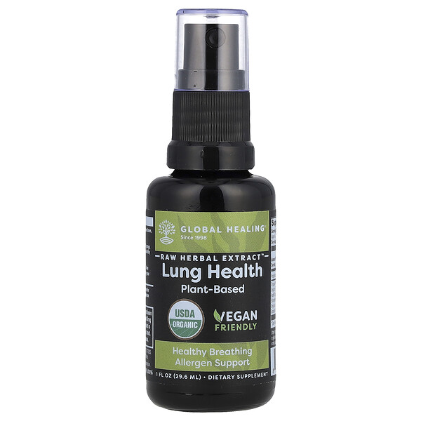 Raw Herbal Extract, Lung Health, 1 fl oz (29.6 ml) Global Healing
