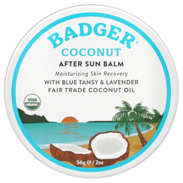 Coconut After Sun Balm, 2 oz (56 g) Badger Basket