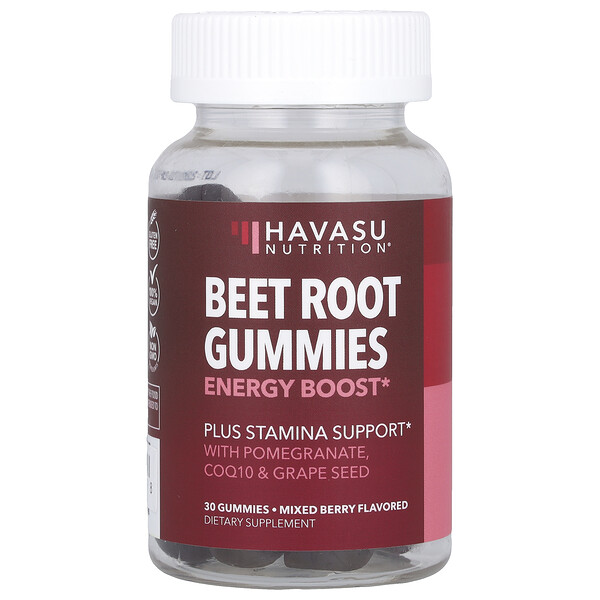 Beet Root Gummies, Mixed Berry, 30 Gummies Havasu Nutrition