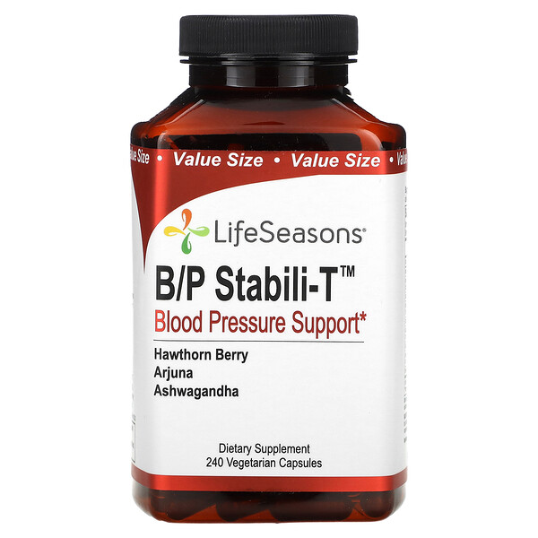 B/P Stabili-T, Blood Pressure Support, 240 Vegetarian Capsules LifeSeasons