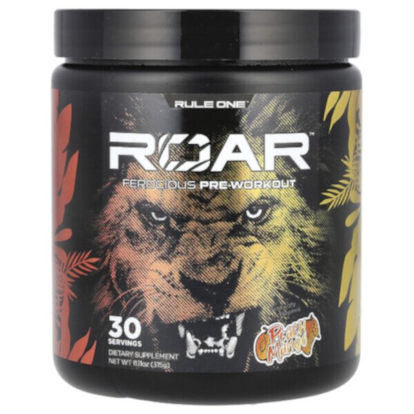 Roar, Ferocious Pre-Workout, Peach Mango, 11.11 oz (315 g) Rule One Proteins