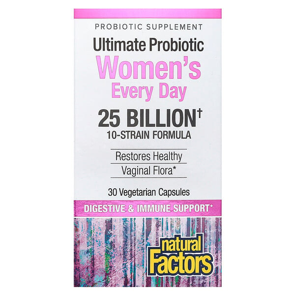 Ultimate Probiotic Women's Every Day, 25 Billion , 30 Vegetarian Capsules Natural Factors