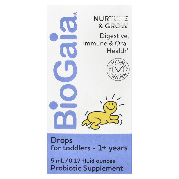 Nurture & Grow Drops, 1+ Years, 0.17 fl oz (5 ml) BioGaia