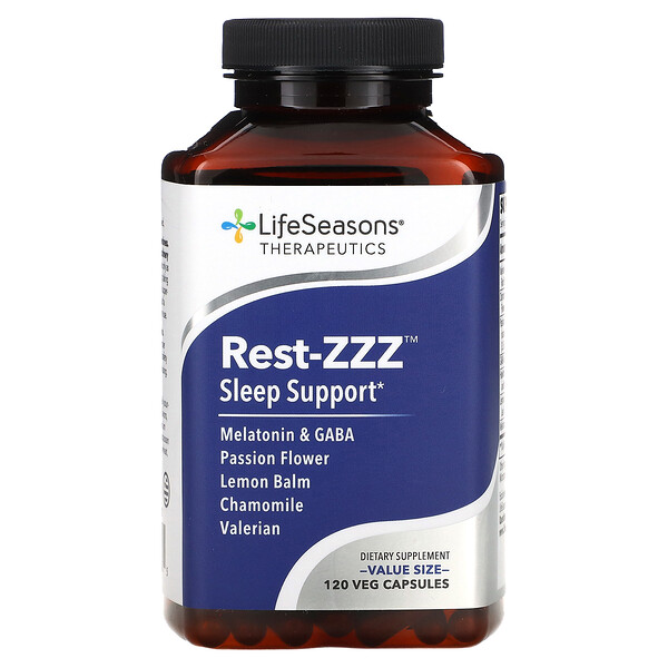 Rest-ZZZ, Sleep Support, 120 Veg Capsules LifeSeasons