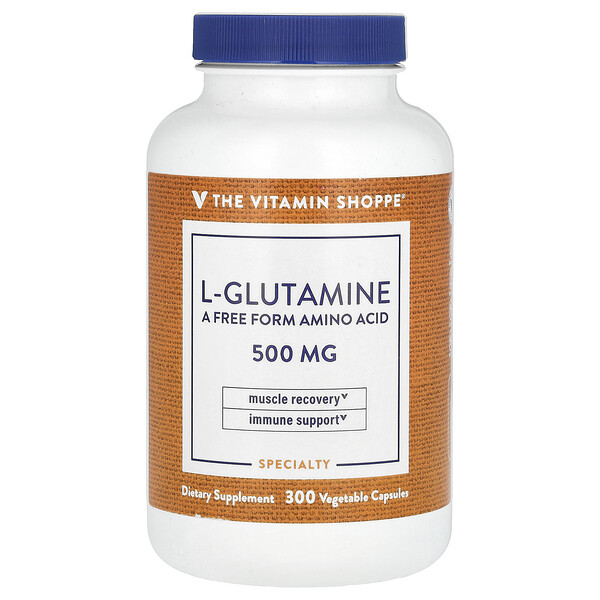 L-Glutamine, 500 mg, 300 Vegetable Capsules The Vitamin Shoppe