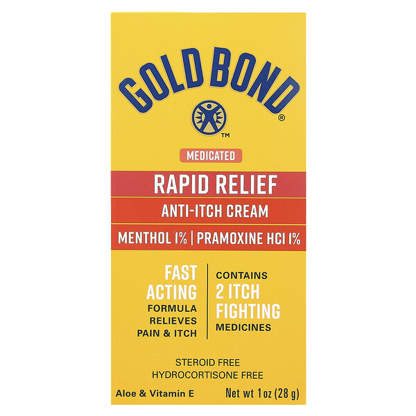 Medicated, Rapid Relief Anti-Itch Cream, 1 oz (28 g) Gold Bond