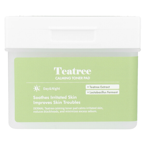 Teatree Calming Toner Pad, 120 Gauze Pads Dermal