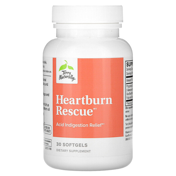 Heartburn Rescue, 30 Softgels Terry Naturally