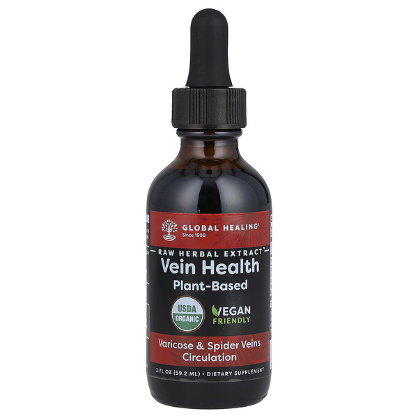 Raw Herbal Extract, Vein Health, 2 fl oz (59.2 ml) Global Healing