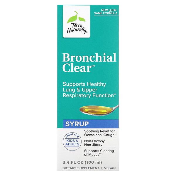 Bronchial Clear Syrup, 3.4 fl oz (Жидкие унции) (100 ml) Terry Naturally