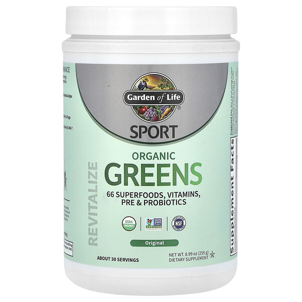Sport, Organic Greens, Original, 8.99 oz (255 g) Garden of Life