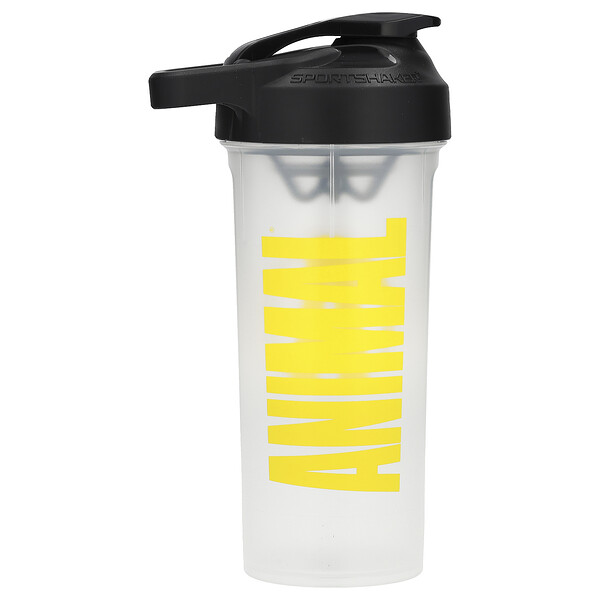 Shaker Bottle with Clear Whey Isolate Sample Packs, 4 Piece Set Animal