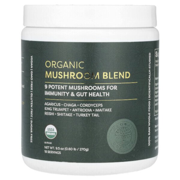 Organic Mushroom Blend, 9.5 oz (270 g) Global Healing