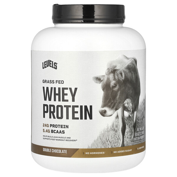 Grass Fed Whey Protein Powder, Double Chocolate, 5 lbs (2.27 kg) Levels