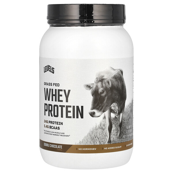 Grass Fed Whey Protein Powder, Double Chocolate, 2 lb (907 g) Levels