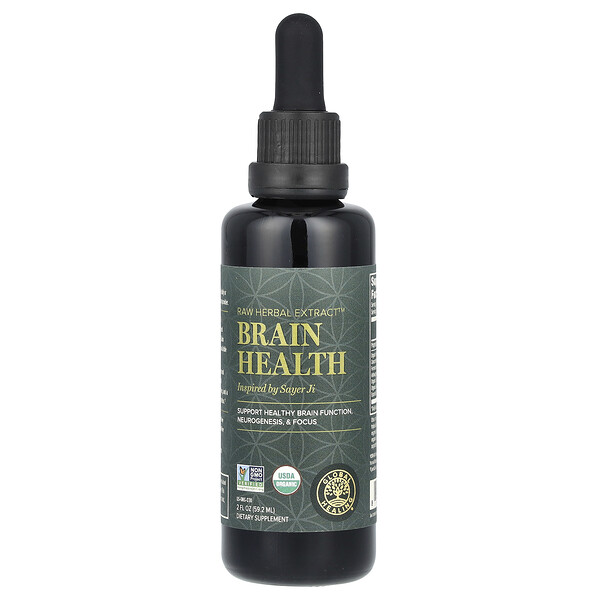Raw Herbal Extract, Brain Health, 2 fl oz (59.2 ml) Global Healing