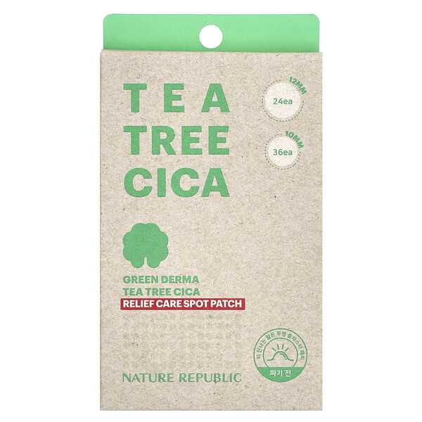 Green Derma Tea Tree Cica, Relief Care Spot Patch, 60 Patches Nature Republic