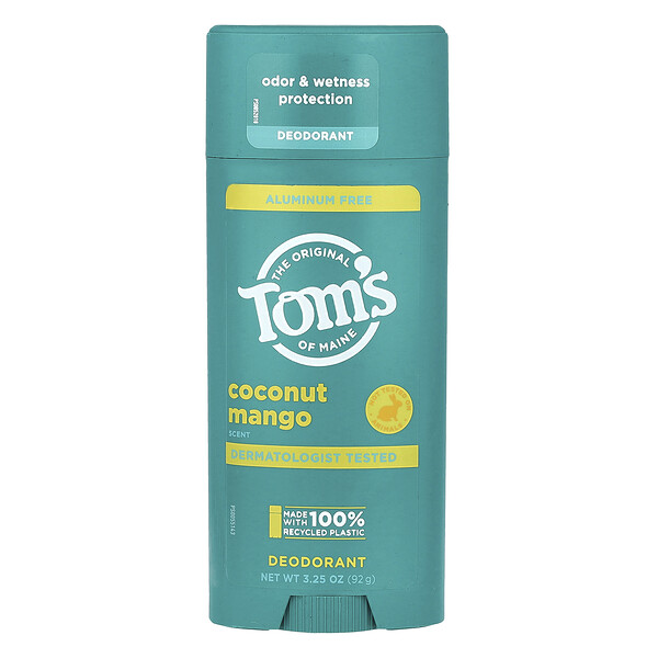 Aluminum Free Deodorant, Coconut Mango, 3.25 oz (92 g) Tom's of Maine