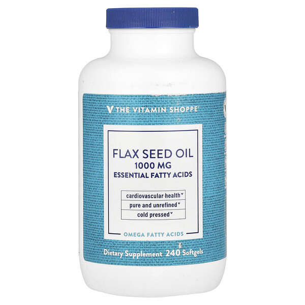 Flax Seed Oil, 1,000 mg , 240 Softgels The Vitamin Shoppe