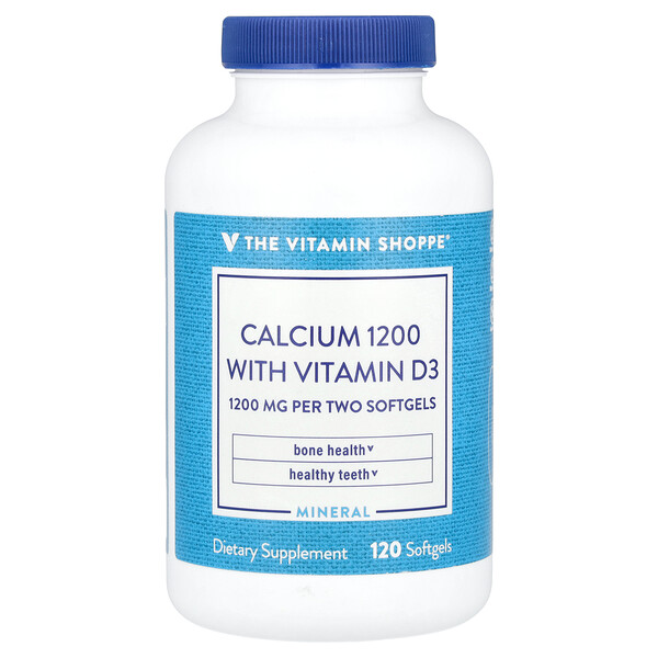 Calcium 1200 With Vitamin D3, 120 Softgels The Vitamin Shoppe