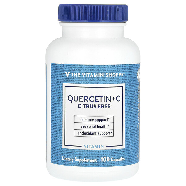 Quercetin + C, Citrus Free, 100 Capsules The Vitamin Shoppe
