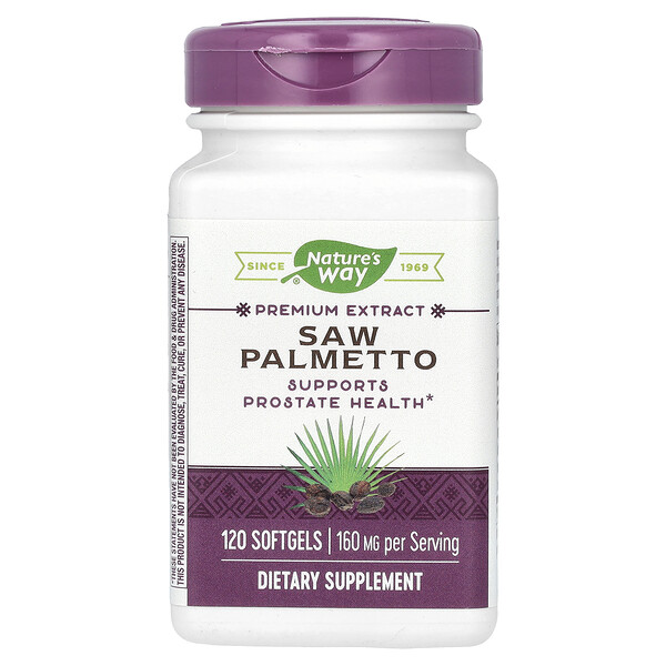 Saw Palmetto, 160 mg, 120 Softgels (Мягкие капсулы) Nature's Way