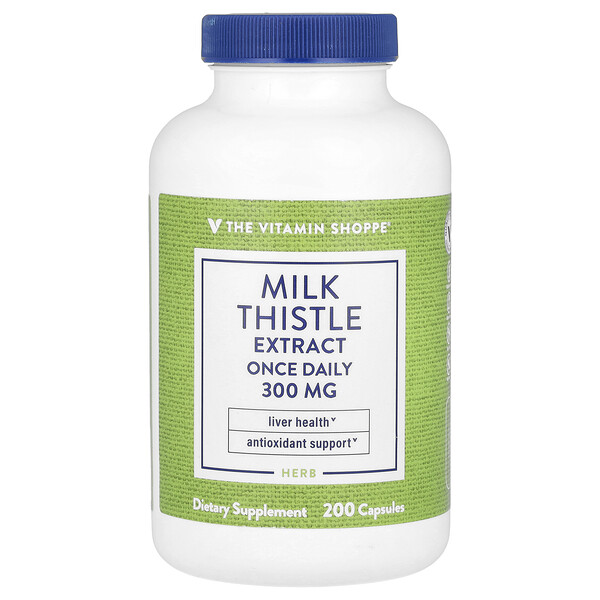 Milk Thistle Extract, 300 mg, 200 Capsules The Vitamin Shoppe