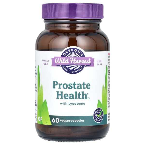 Prostate Health with Lycopene, 60 Vegan Capsules (Веганские капсулы) Oregon's Wild Harvest