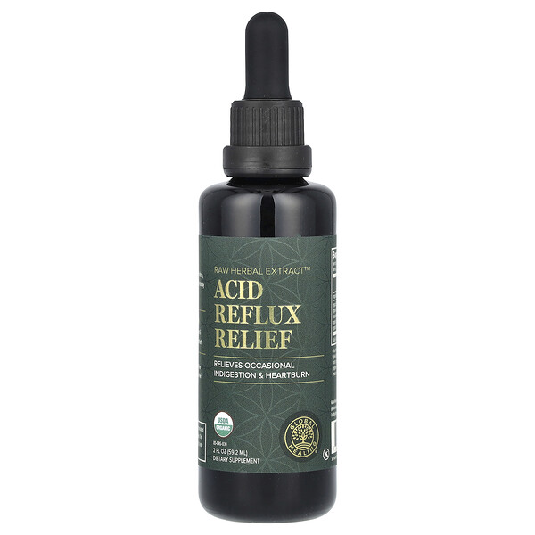Raw Herbal Extract, Acid Reflux Relief, 2 fl oz (59.2 ml) Global Healing