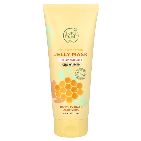 Pure, True Hydration Jelly Beauty Mask, Honey Extract, Aloe Vera, 6 fl oz (177 ml) Petal Fresh