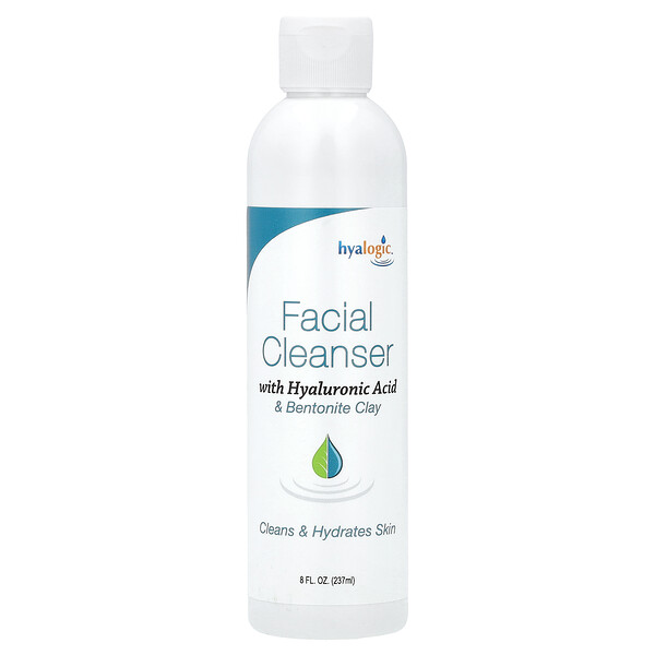 Facial Cleanser With Hyaluronic Acid & Bentonite Clay, 8 fl oz (237 ml) Hyalogic