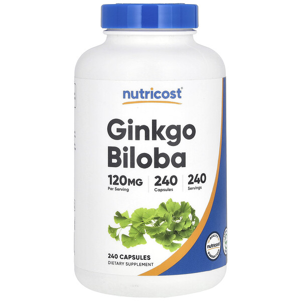 Ginkgo Biloba, 120 mg, 240 Capsules Nutricost