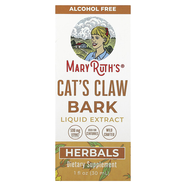 Cat's Claw Bark Liquid Extract (Жидкий экстракт), Alcohol Free, 1 fl oz (Жидкие унции) (30 ml) MaryRuth's