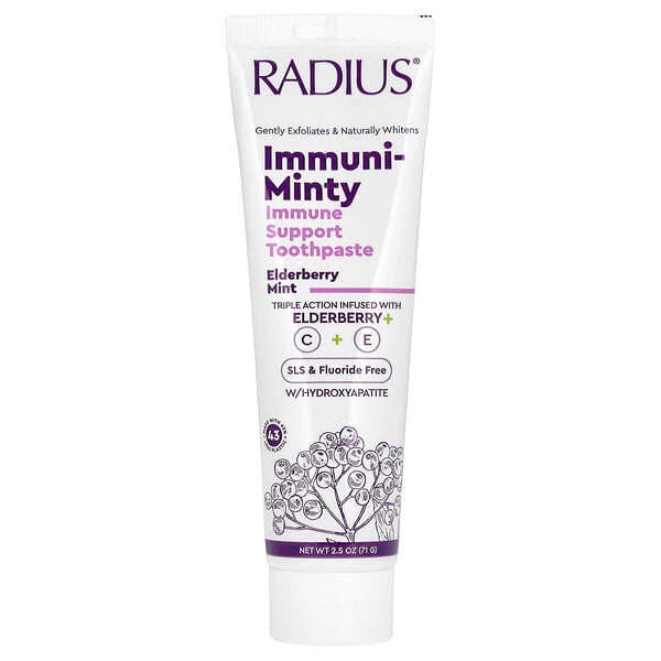 Immuni-Minty, Immune Support Toothpaste, Elderberry Mint, 2.5 oz (71 g) RADIUS