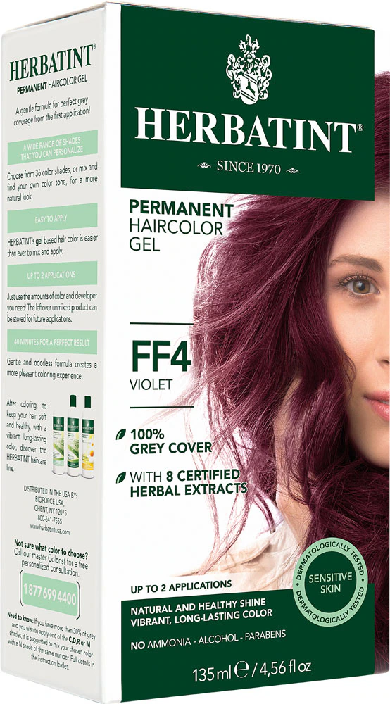 Permanent Hair Color Gel FF4 Violet -- 135 mL Herbatint