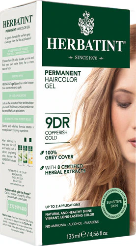 Permanent Hair Color Gel 9DR Copperish Gold -- 135 mL Herbatint