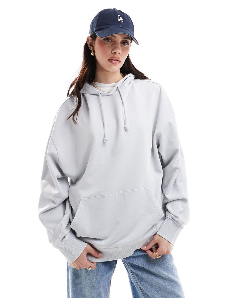 ASOS DESIGN oversized hoodie in washed gray ASOS DESIGN
