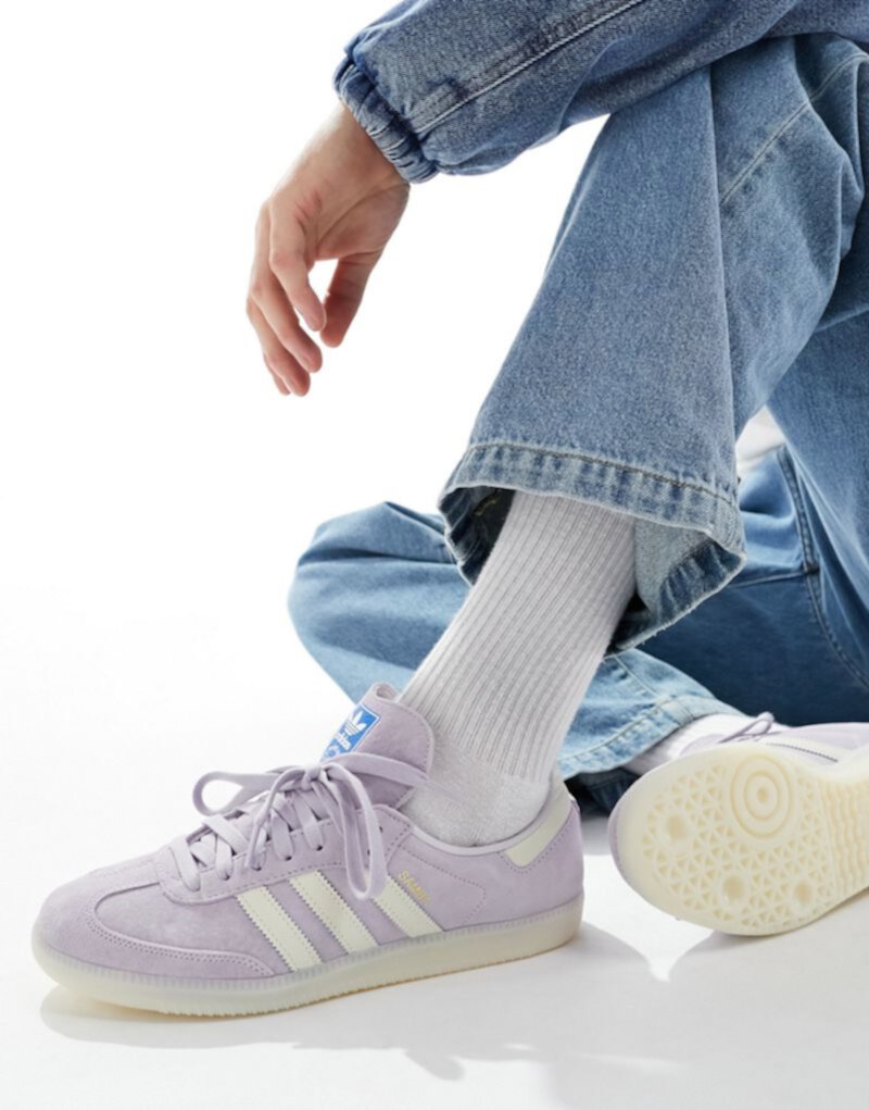 adidas Originals Samba sneakers in chalk and lilac Adidas