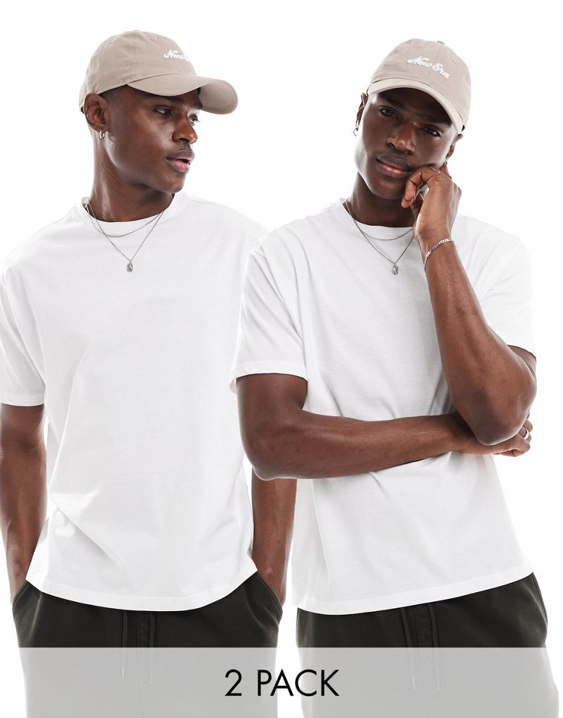 Another Influence 2 pack boxy fit t-shirt in white Another Influence