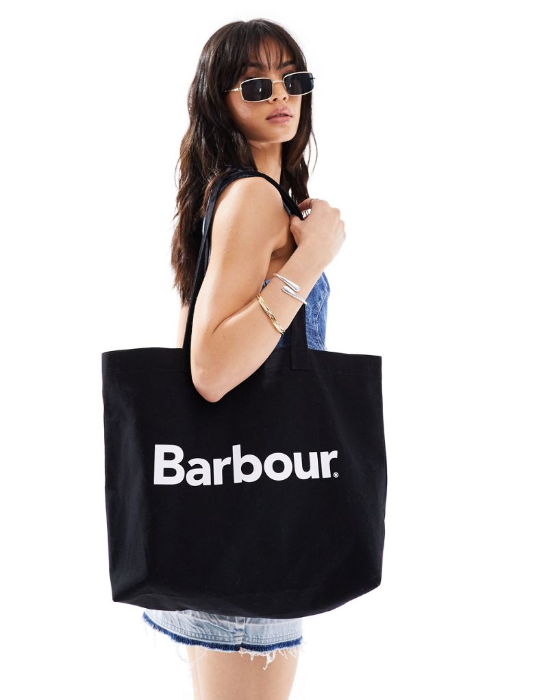 Barbour x ASOS tote bag in black Barbour