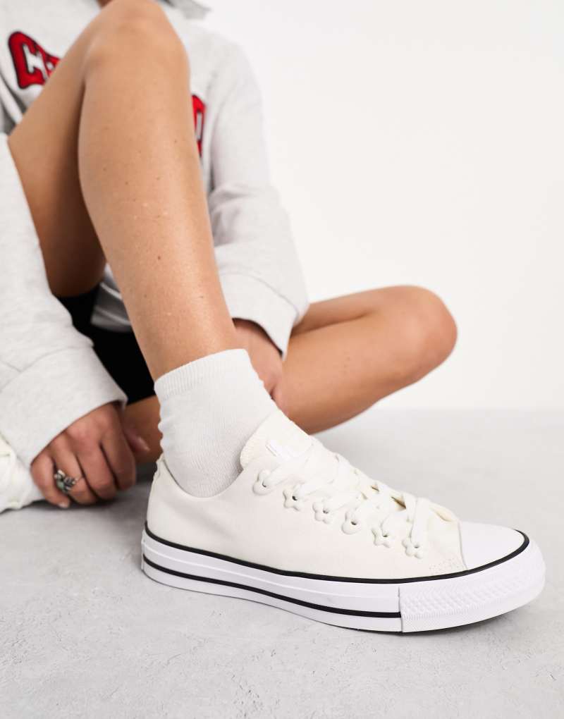 Converse Chuck Taylor All Star Ox sneakers with star gem in white Converse