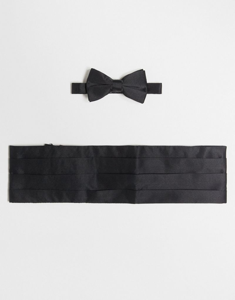 French Connection black bow tie and cummerbund French Connection