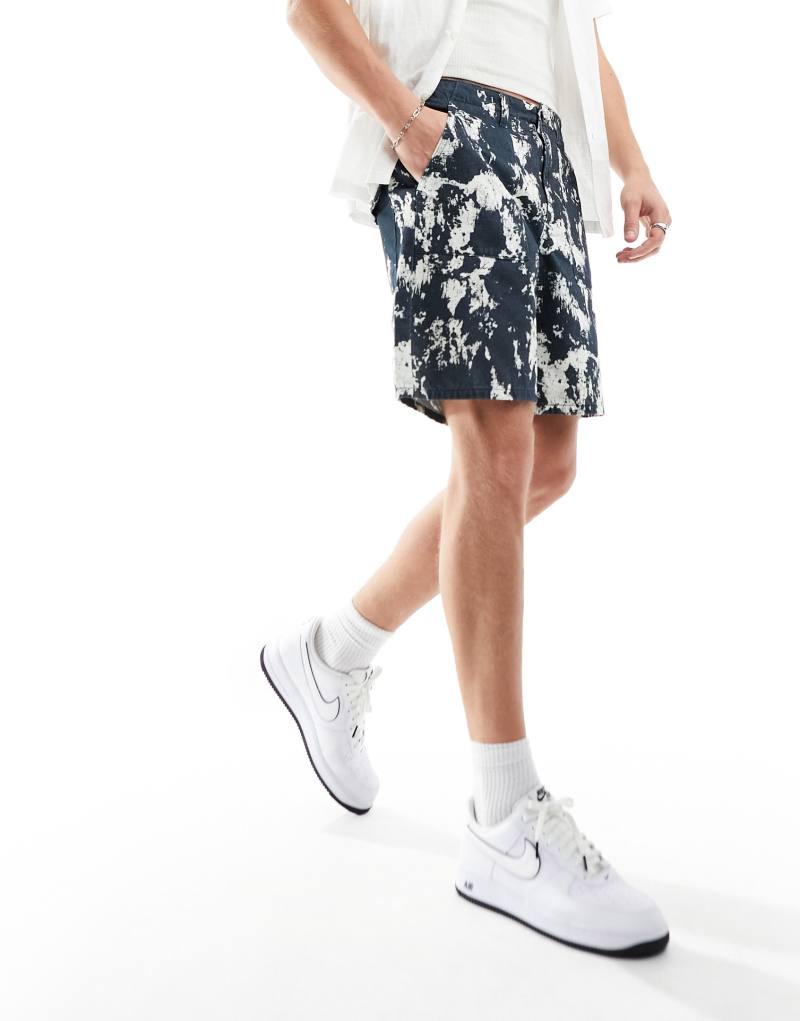 Farah sepel fatigue print shorts in navy Farah