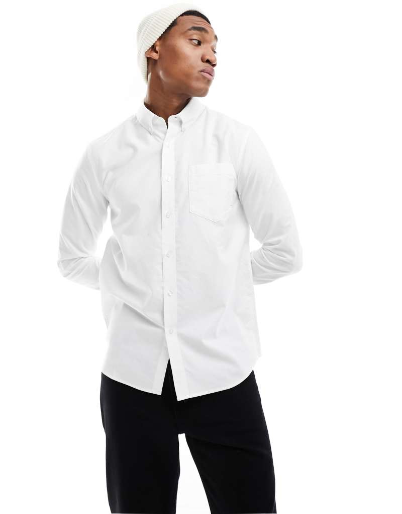 Farah brewer relaxed shirt in white Farah