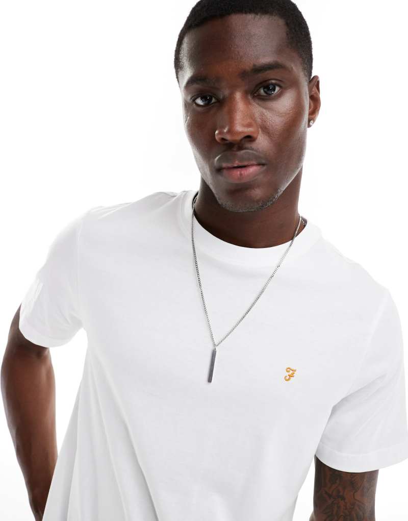 Farah Danny cotton T-shirt in white Farah