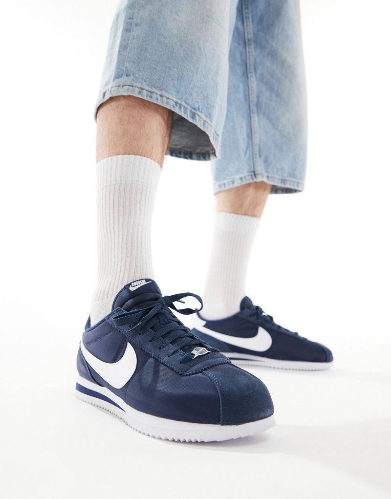 Nike Cortez TXT sneakers in navy and white  Nike