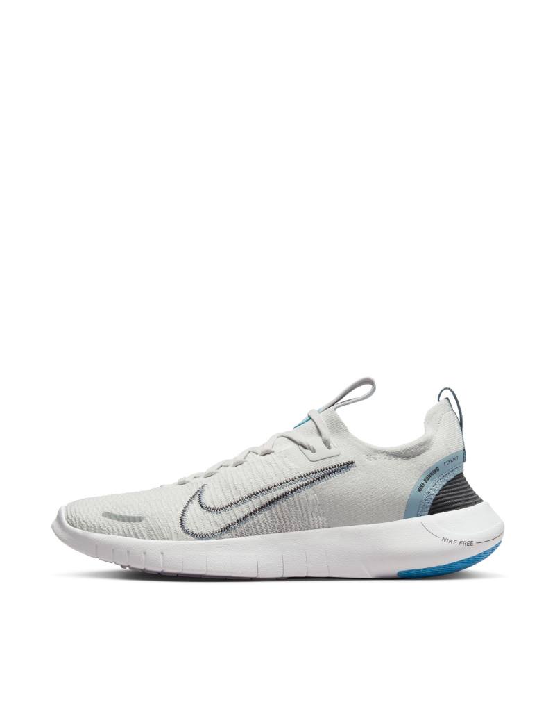 Кроссовки Nike Free Run NN для бега, серо-белые, с бесшовным верхом и гибкой подошвой Nike