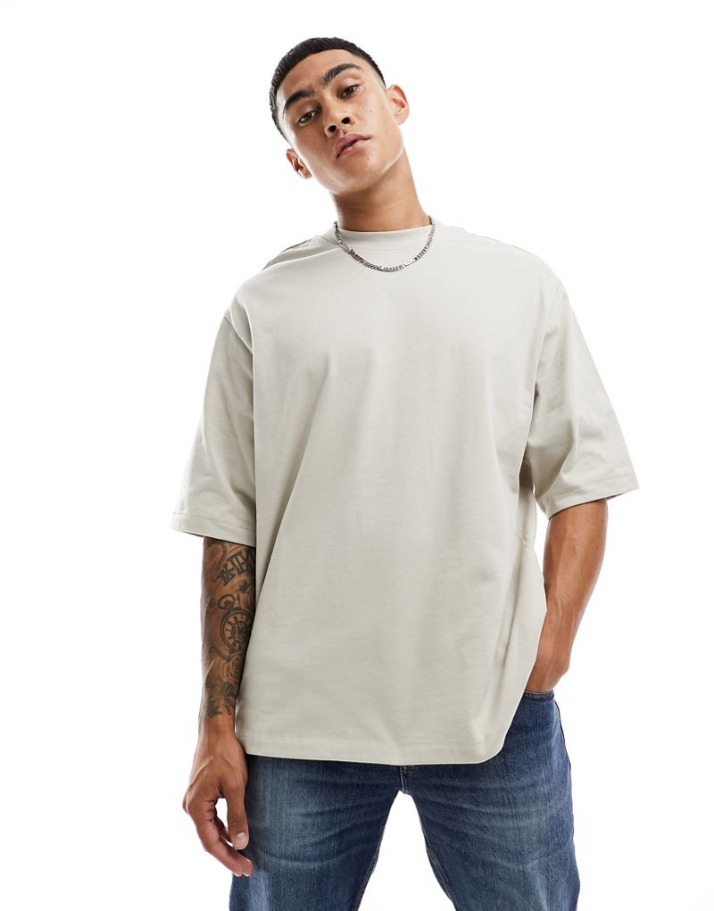 Only & Sons super oversize t-shirt in beige Only & Sons