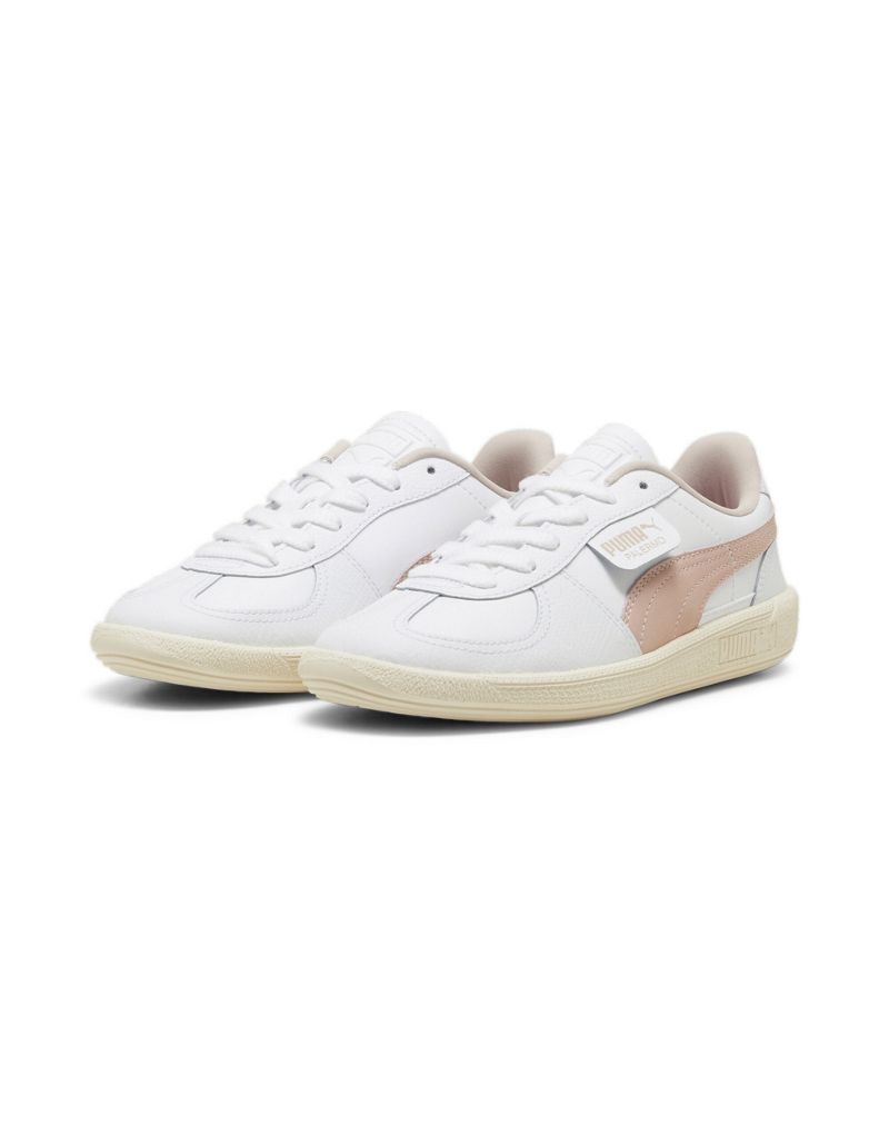 Puma Palermo sneakers in white with pink detail PUMA