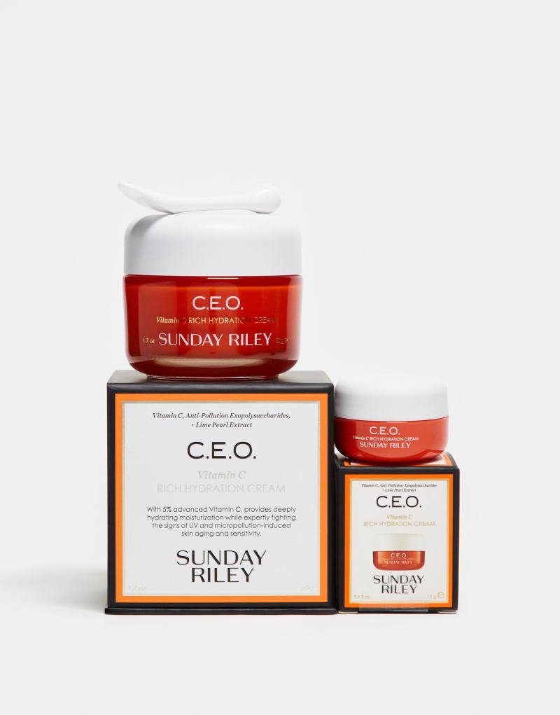 Sunday Riley C.E.O. Vitamin C Rich Hydration Cream Home & Away (Free Mini) Sunday Riley